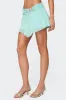 Sea Star Asymmetric Chiffon Mini Skirt sold by Edikted