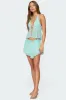 Sea Star Asymmetric Chiffon Mini Skirt sold by Edikted