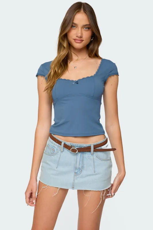 Adela Square Neck Top sold by Edikted