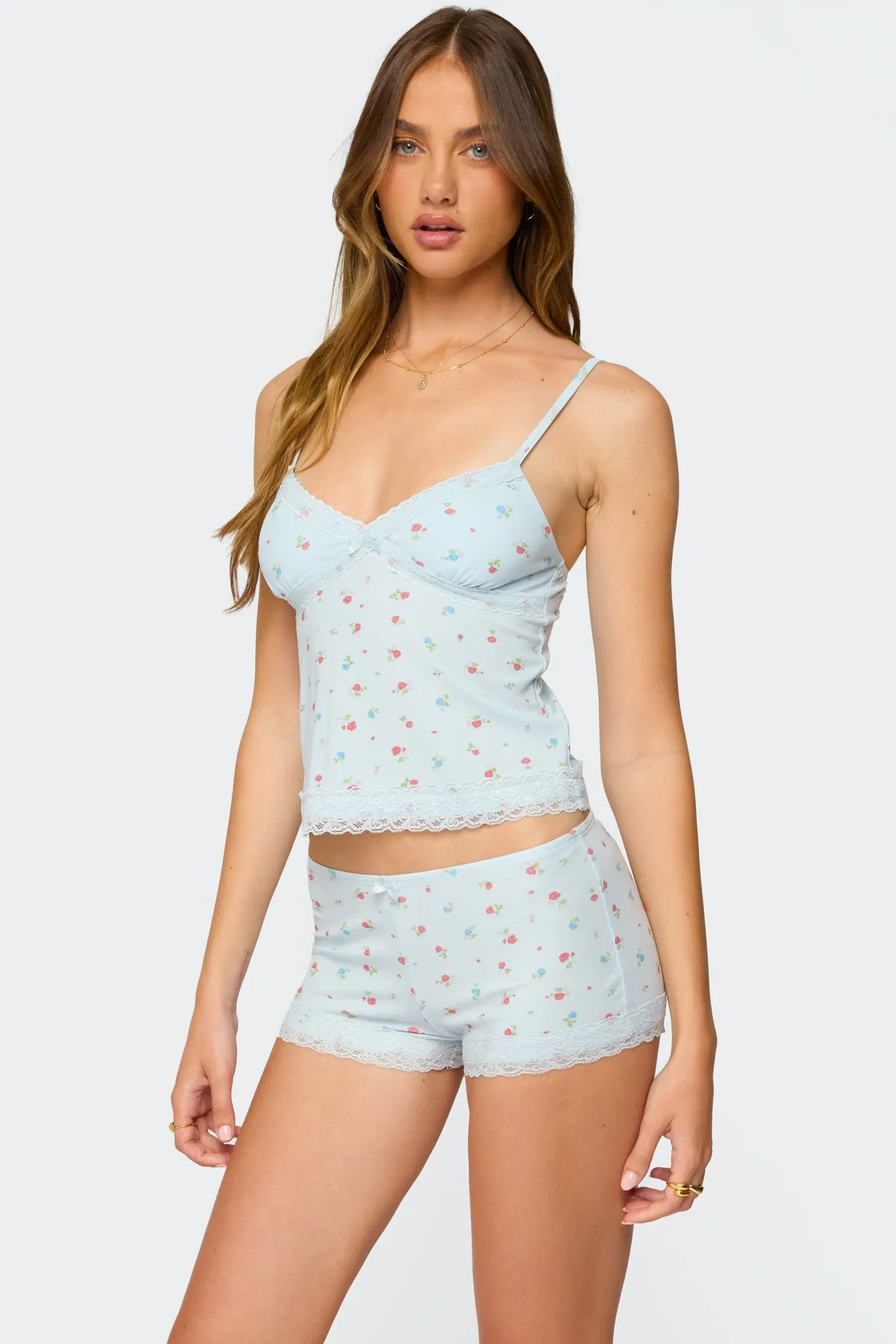 Aurea Lacey Floral Tank Top sold by Edikted product image thumbnail 3