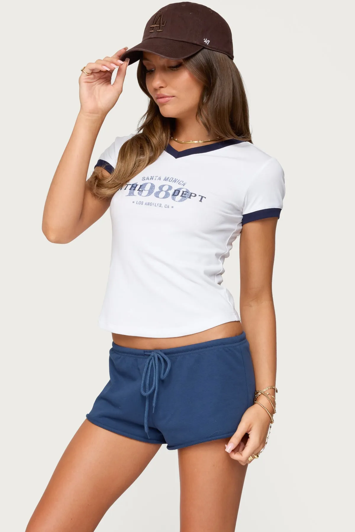 Santa Monica V Neck T Shirt sold by Edikted product image thumbnail 3