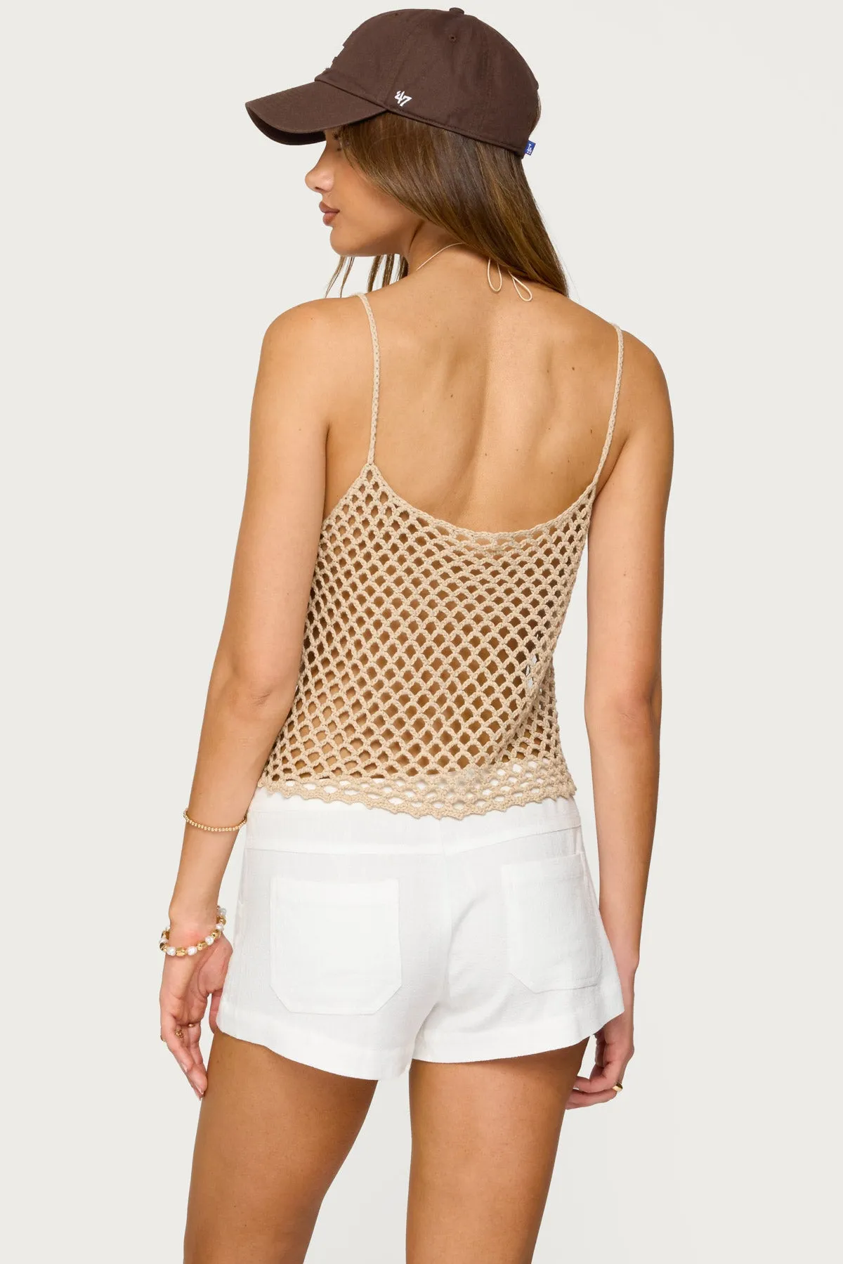 Florenza Open Crochet Tank Top sold by Edikted product image thumbnail 5