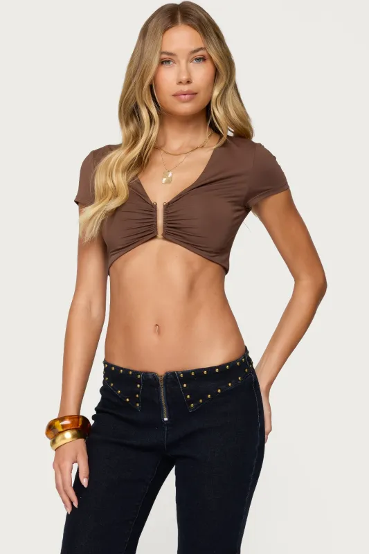 Jazzi U Ring Crop Top made by Edikted