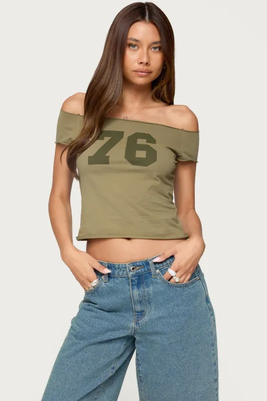 76 Off Shoulder Top sold by Edikted