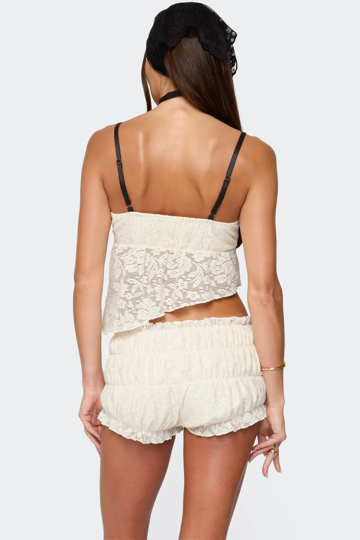 Este Asymmetric Textured Lace Top sold by Edikted product image thumbnail 5