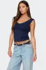 Angeline Wide V Neck Top sold by Edikted