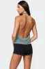 Rhia Cowl Neck Halter Top sold by Edikted