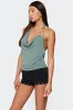 Rhia Cowl Neck Halter Top sold by Edikted