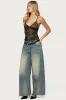 Nolyn Sheer Lace V Neck Bodysuit sold by Edikted