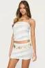 Carson Sheer Striped Strapless Top sold by Edikted