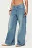 Graphic Vintage Washed Low Rise Jeans sold by Edikted