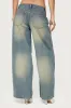 Washed Low Rise Baggy Jeans sold by Edikted