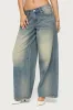Washed Low Rise Baggy Jeans sold by Edikted
