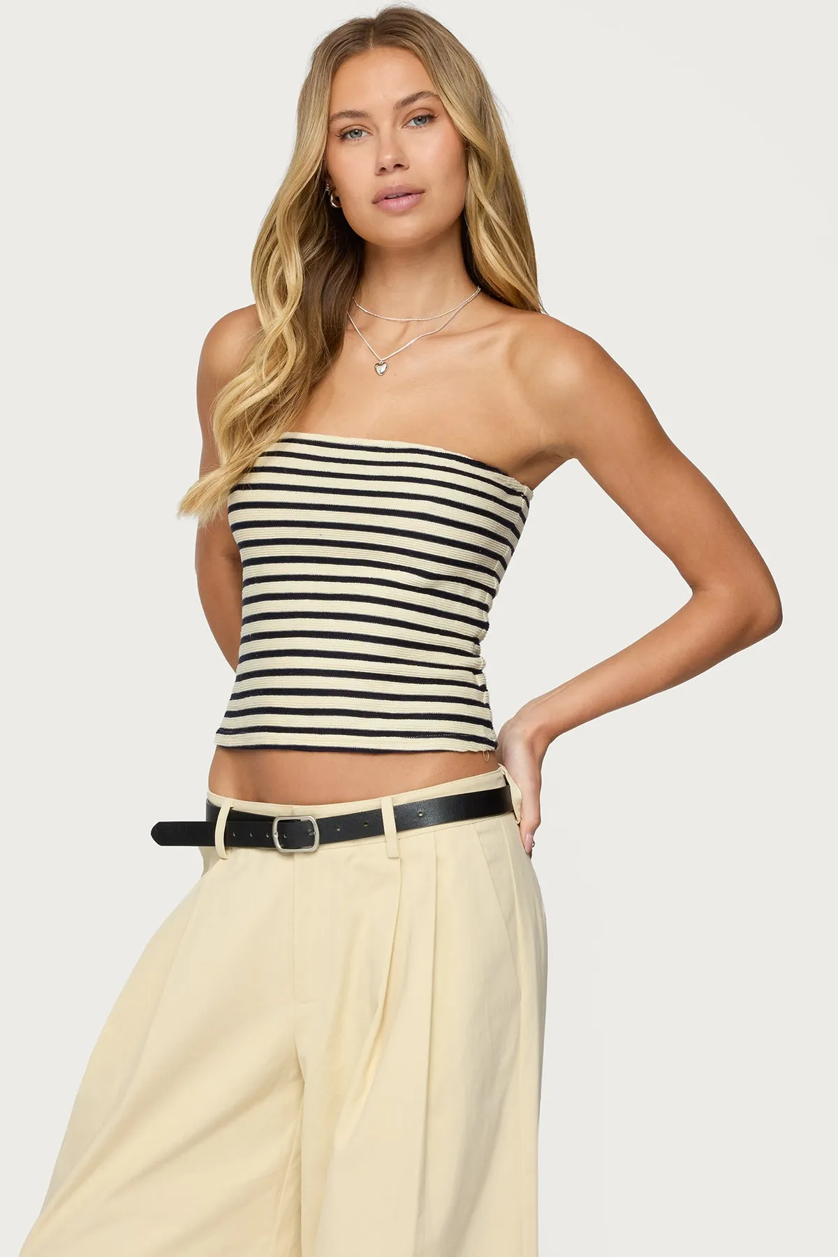 Odora Striped Tube Top sold by Edikted product image thumbnail 3