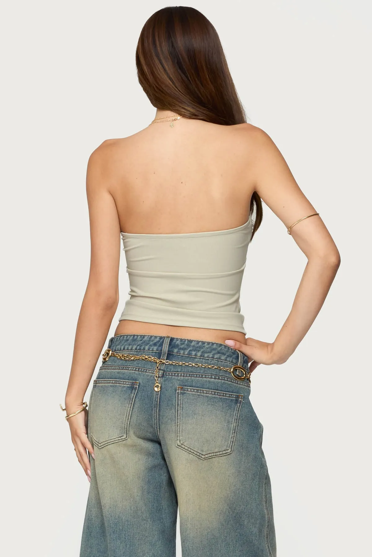 Lian Twist Front Tube Top sold by Edikted product image thumbnail 3