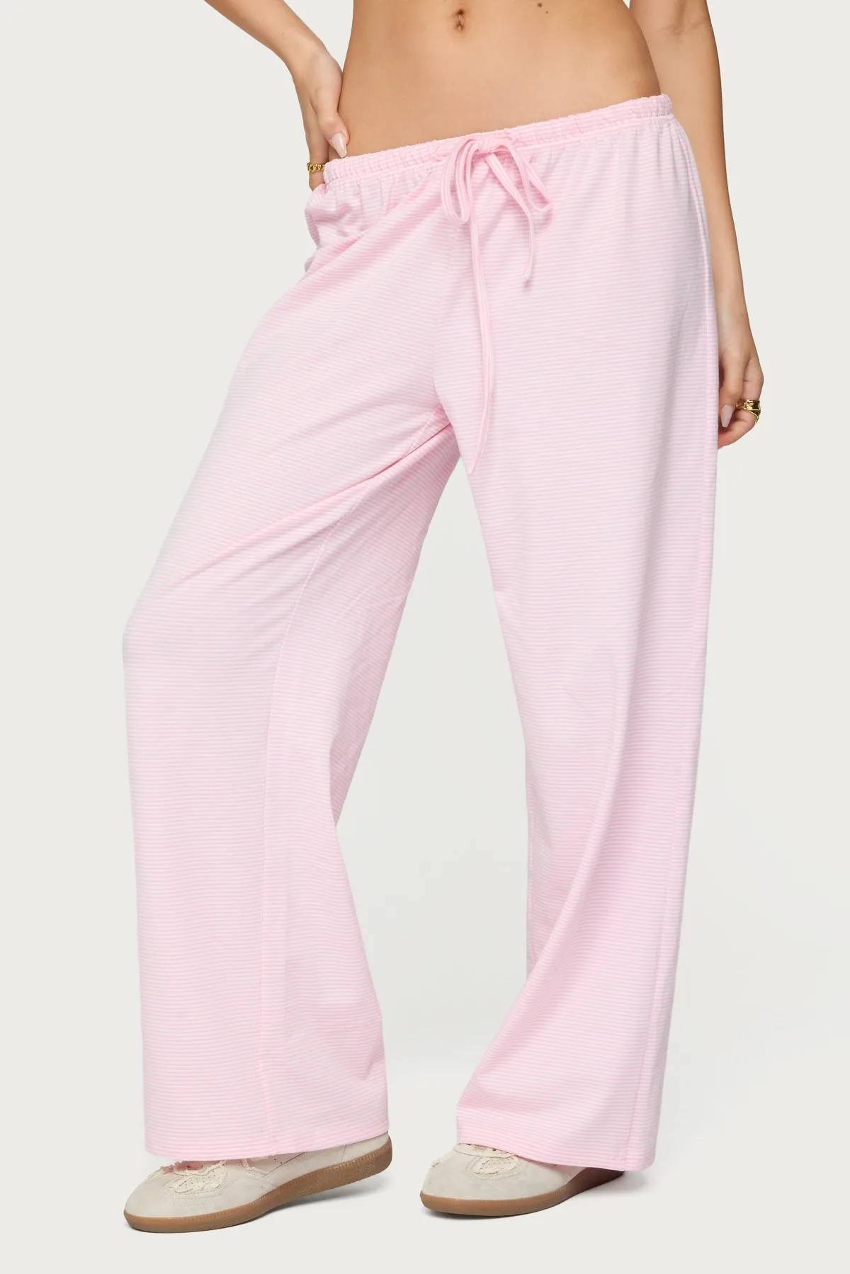 Petite Olivia Striped Loose Fit Pants sold by Edikted product image thumbnail 3
