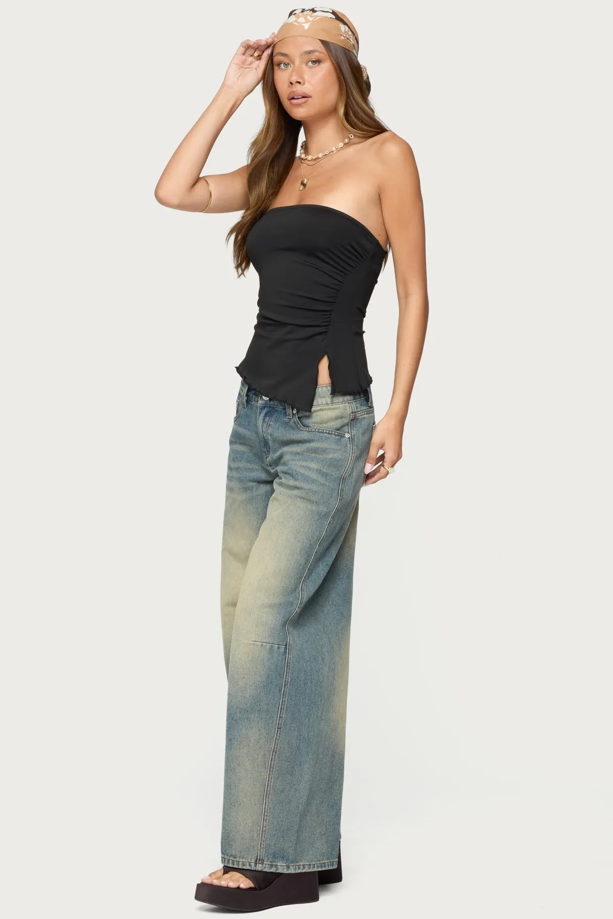 Belinda Asymmetric Tube Top sold by Edikted product image thumbnail 4