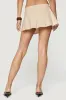 Klay Linen Look Pleated Mini Skort sold by Edikted