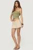 Klay Linen Look Pleated Mini Skort sold by Edikted