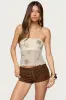 Astra Beaded Sheer Strapless Top sold by Edikted