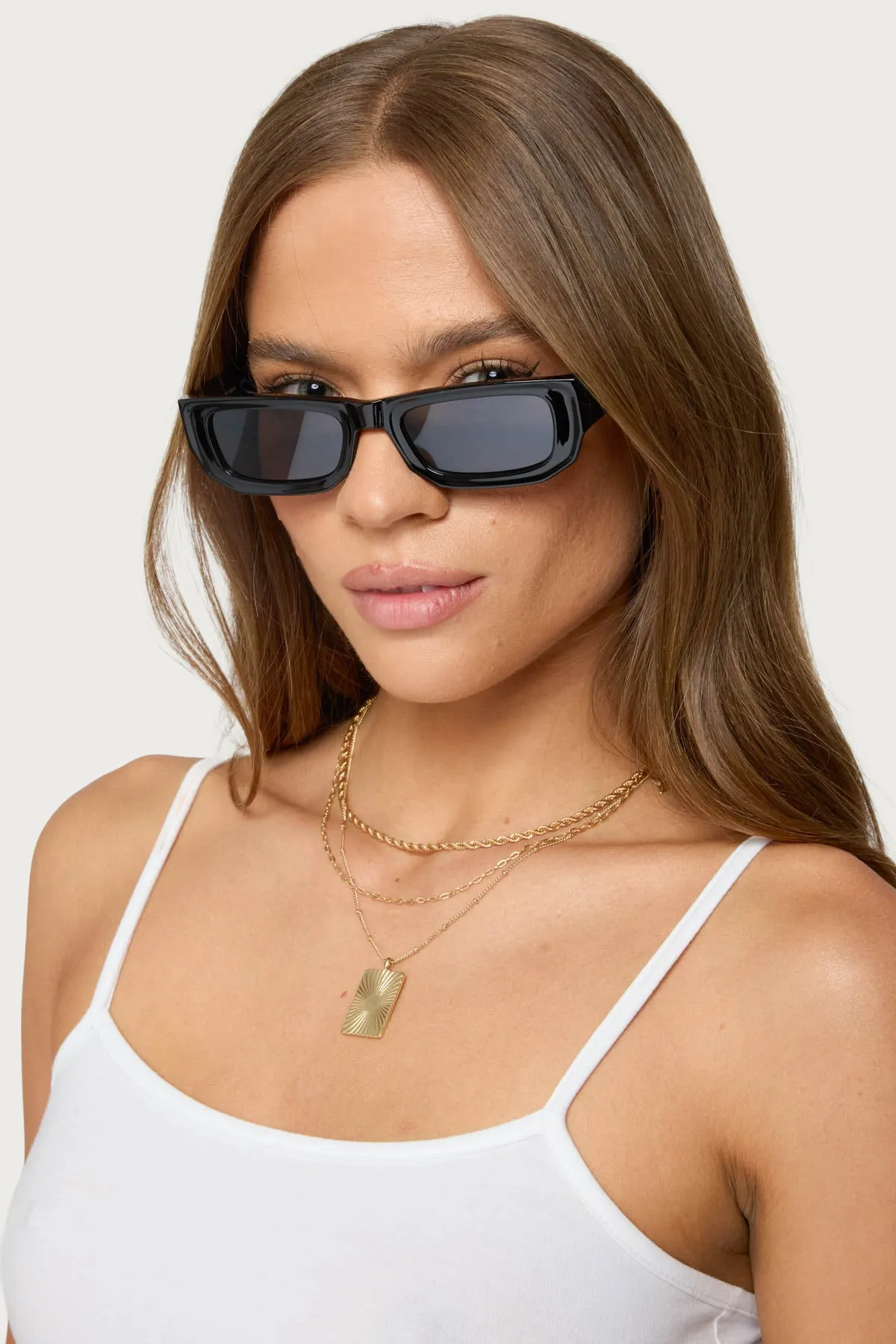 Matea Rectangle Sunglasses sold by Edikted