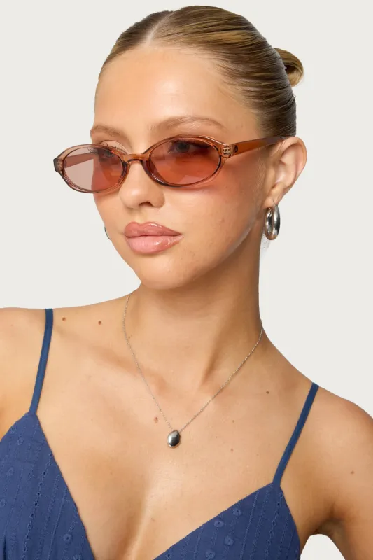 Clarke Oval Sunglasses sold by Edikted
