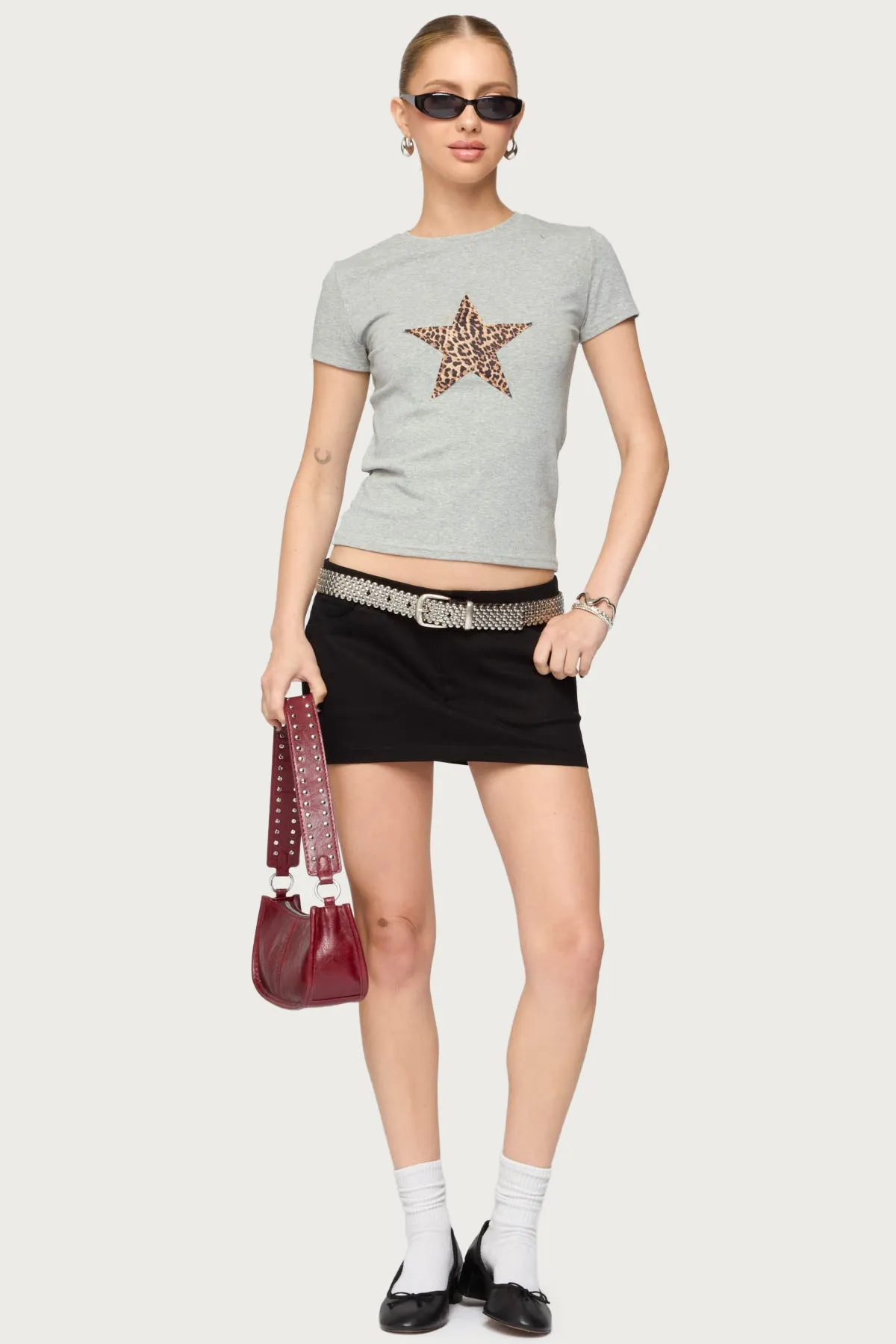 Hayes Twill Mini Skort sold by Edikted