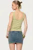 Yarah Keyhole Textured Ribbed Tank Top sold by Edikted
