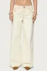 Contrast Stitch Low Rise Wide Leg Jeans sold by Edikted