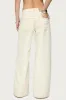 Contrast Stitch Low Rise Wide Leg Jeans sold by Edikted