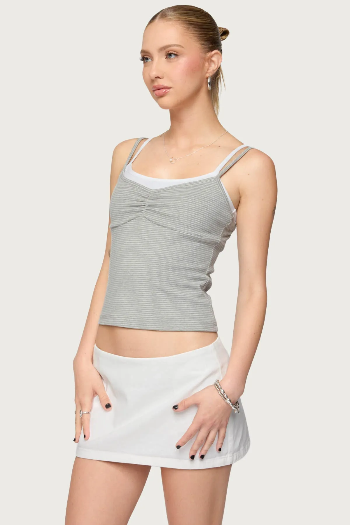 Lilian Layered Striped Tank Top sold by Edikted product image thumbnail 3