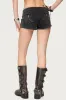 Syra Zipper Low Rise Denim Shorts sold by Edikted