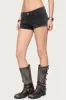 Syra Zipper Low Rise Denim Shorts sold by Edikted