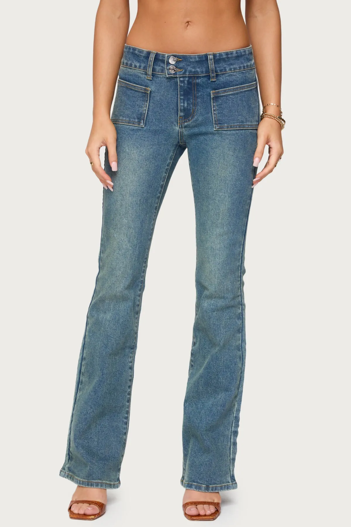 Mattea Low Rise Flared Jeans sold by Edikted product image thumbnail 2