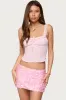 Wynne Chiffon Ruffle Corset sold by Edikted