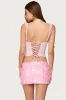 Wynne Chiffon Ruffle Corset sold by Edikted