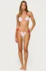 Leigh Polka Dot Triangle Bikini Top sold by Edikted