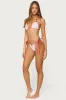 Leigh Polka Dot Triangle Bikini Top sold by Edikted