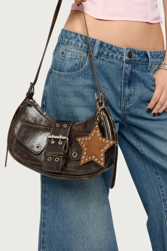 Stargazing Studded Faux Suede Charm made by Edikted