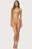 Gilda Faux Suede Triangle Bikini Top sold by Edikted