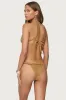Gilda Faux Suede Triangle Bikini Top sold by Edikted