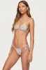 Patchwork Triangle Bikini Top sold by Edikted