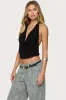 Irina Stud Cowl Neck Halter Top sold by Edikted