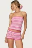 Nola Striped Textured Knit Strapless Top sold by Edikted