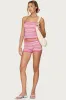 Nola Striped Textured Knit Strapless Top sold by Edikted