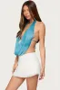 Seabound Cowl Neck Backless Halter Top sold by Edikted