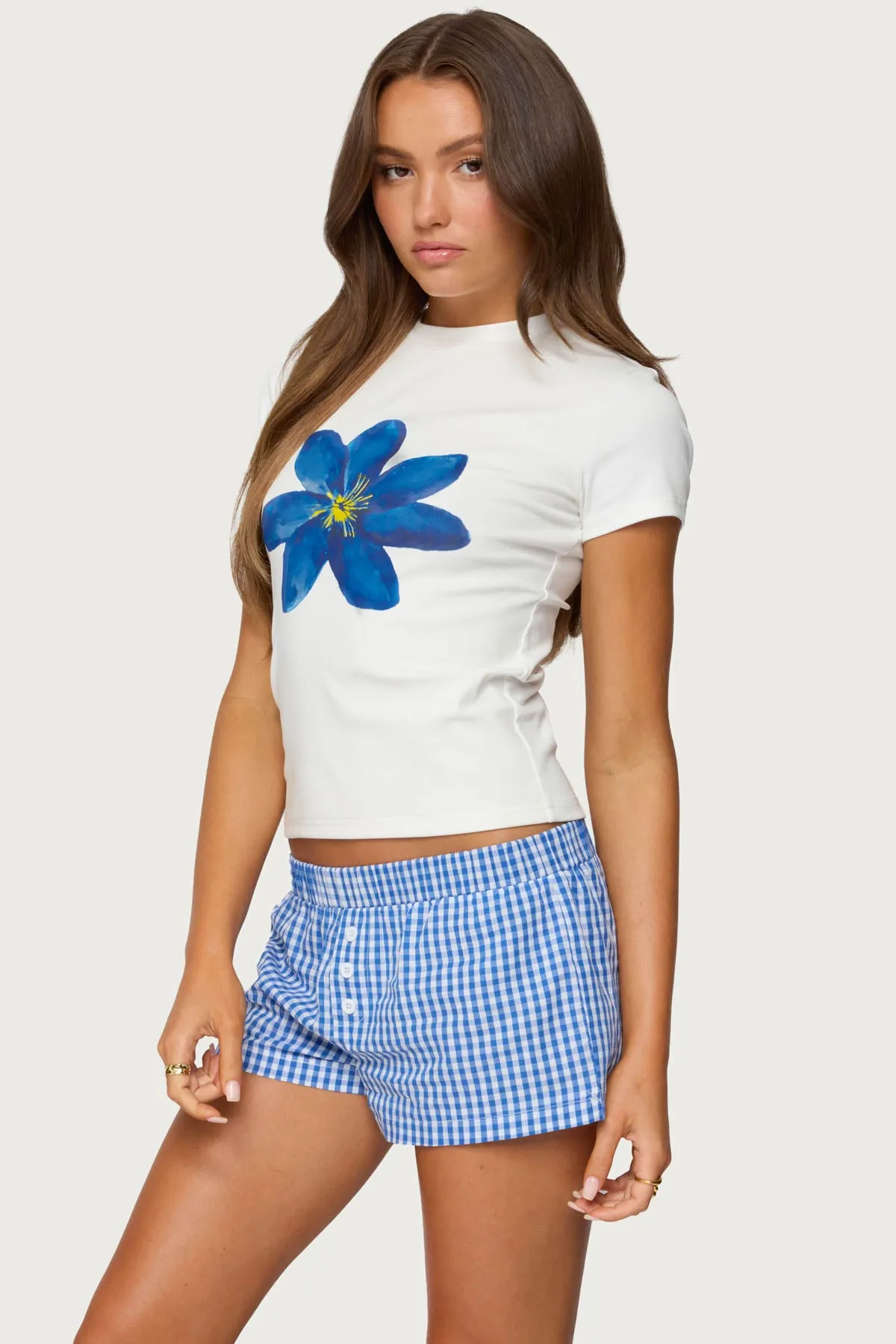 Marelle Flower Graphic T Shirt sold by Edikted product image thumbnail 4