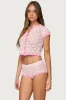 Elisa Open Knit Button Up Top sold by Edikted