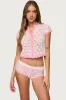 Elisa Open Knit Button Up Top sold by Edikted