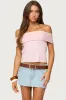 Blythe Ribbed Knit Fold Over Top sold by Edikted